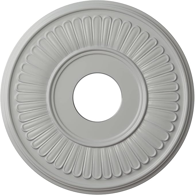 Ekena Millwork 15 3/4"OD x 3 7/8"ID x 3/4"P Berkshire Ceiling Medallion Fits Canopies up to 7" Ceiling Medallion, Frost