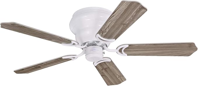 Westinghouse Contempra Trio 42 Inch Ceiling Fan with Light, Indoor White Ceiling Fan for Small Rooms, Reversible Blades White/White Washed Pine, LED Bulbs Included