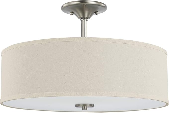 Progress Lighting P350168-009 Inspire Close-to-Ceiling, Nickel 11.50x18.00x18.00