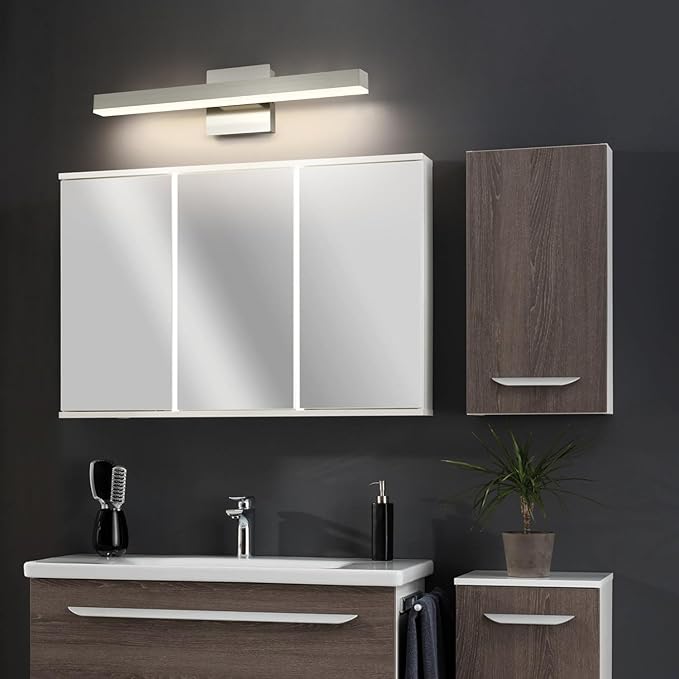 Joossnwell LED Bathroom Vanity Lighting Mirror Front Makeup Lights Fixtures Indoor Wall Mount Sconces Lamps Brushed Nickel 23.62" Inch 18W 4000K