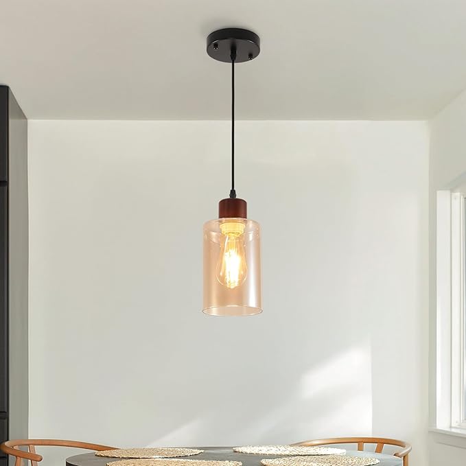 Pendant Lights Kitchen Island,Modern Black Farmhouse Pendant Light Fixtures 1 Pack