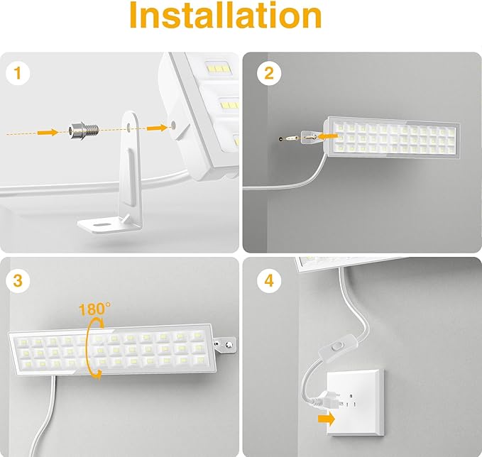 Onforu 100W 4Pack LED Shop Lights,14000lm Shop Lighting for Garage Super Bright,6500K Daylight White Garage Light,IP66 Waterproof Lighting for Workshop Warehouses