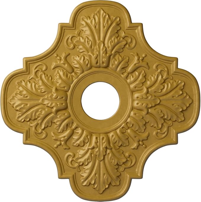 Ekena Millwork CM17PEIGSDecorative Ceiling Medallions Modeled After Original Historical Patterns & Designs, Iridescent Gold