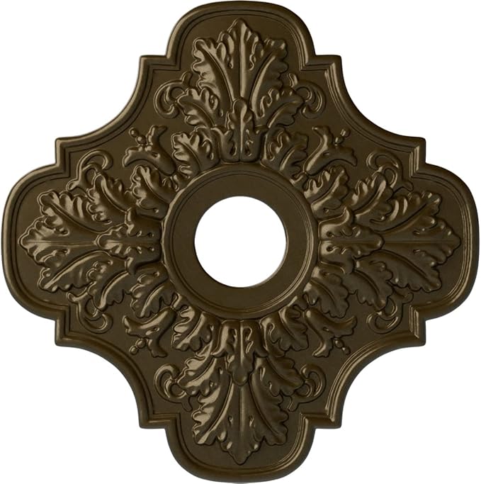 Ekena Millwork CM17PEBRSDecorative Ceiling Medallions Modeled After Original Historical Patterns & Designs, Brass
