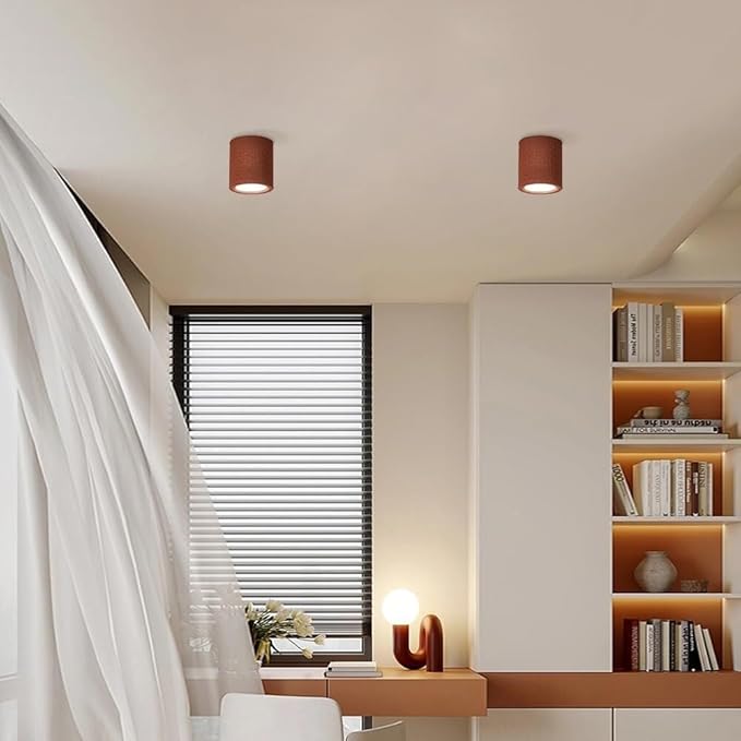 KISAD Close to Ceiling Lights Nordic Resin Ceiling Light Mini Flush Mount Ceiling Lamp Cream Style Hallway Lighting Fixture Minimalist Ceiling Downlight for Living Room Bedroom Restaurant(R)