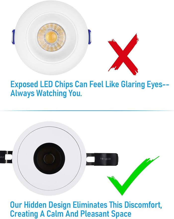 TORCHSTAR 3 Inch 5CCT LED Pinhole Recessed Lights with J-Box, 30° Ultra-Narrow Recessed Ceiling Spotlight for Layered Lighting, IC Rated, Dimmable, Anti-Glare, CRI 90, 2700-5000K, ETL, FCC, Pack of 2