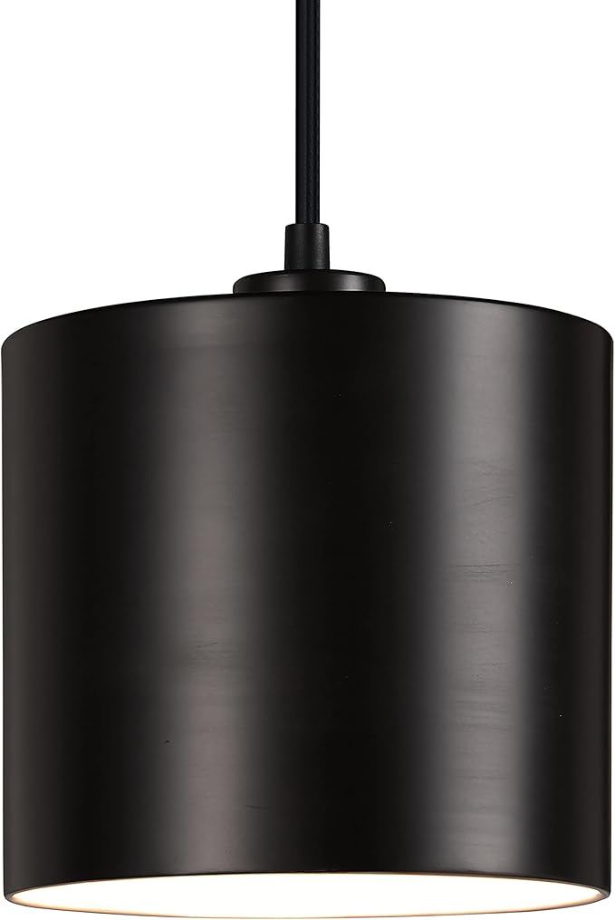 Aspen Creative 61134-11, One-Light Hanging Mini Pendant Ceiling Light, Transitional Design in Oil Rubbed Bronze Finish, 7" Wide