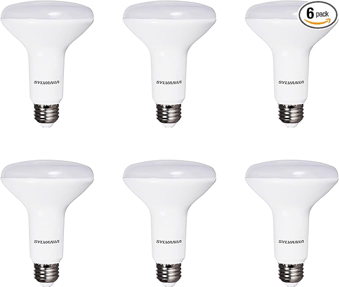Sylvania Flood BR30 LED Light Bulb, 100W = 15.5W, Dimmable, 10 Year, 1450 Lumens, 5000K, Daylight - 6 Pack (41256)