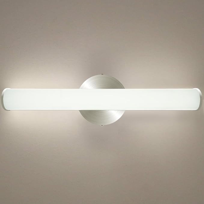 OOWOLF LED Vanity Light, 12W 17.3in Bathroom Vanity Lamp 1200LM Bathroom Lighting Fixture Wall Lamp Make-up Mirror Front Light, 4000K Natural White