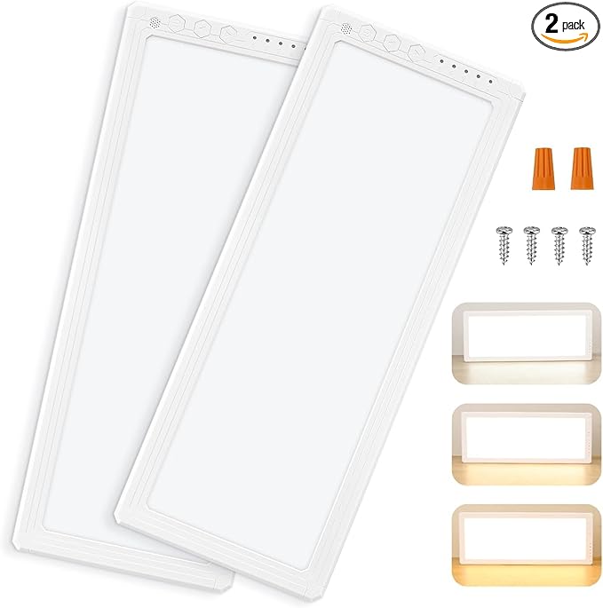 Kohree Dimmable RV Interior Light 12V 16.7" x 6.6", 1500 Lumen RV LED Ceiling Lights, 5 Levels of Dimming, 3 Color Temperature, 2900-6500K, RV Lights Fixtures for Car/RV/Trailer/Camper/Boat (2 Pack)