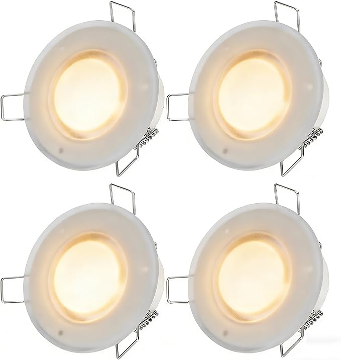 RV Recessed Ceiling Light, 3Inch RV Puck Light 12V, 400LM RV Light Interior, Camper Light Fixture for RV Motorhome Caravan Trailer Boat