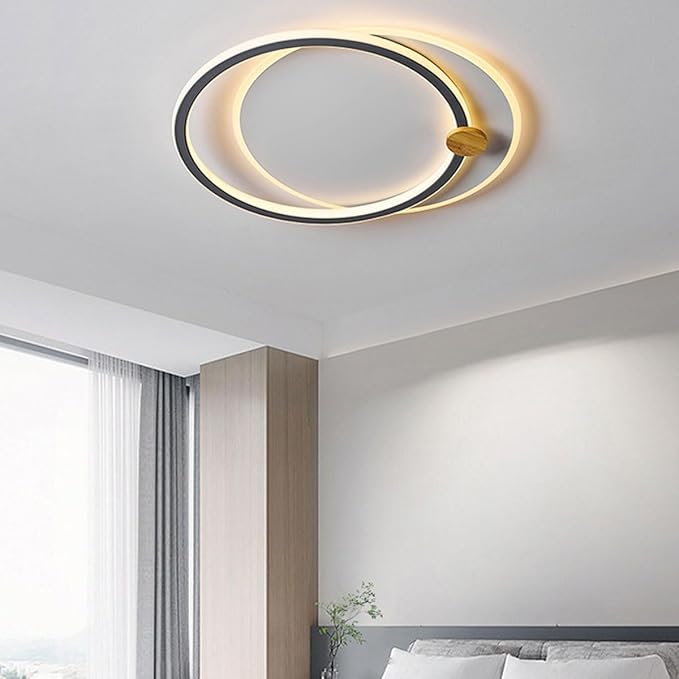 Modern Minimalist Indoor Ceiling Lamp Metal and Acrylic Material Flat Lighting Nordic Circular Ceiling Lights Suitable for Study and Bedroom
