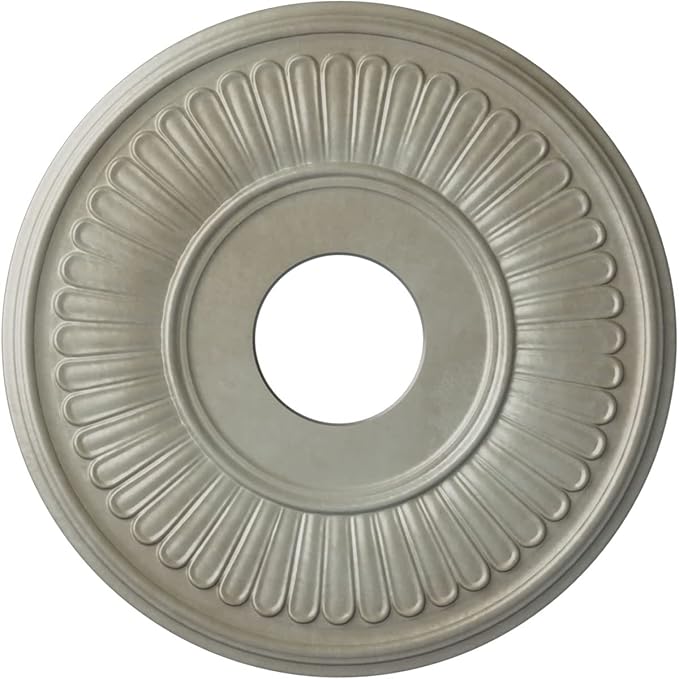 Ekena Millwork CM15BEFLS 15 3/4"OD x 3 7/8"ID x 3/4"P Berkshire Ceiling Medallion, Flash Gold