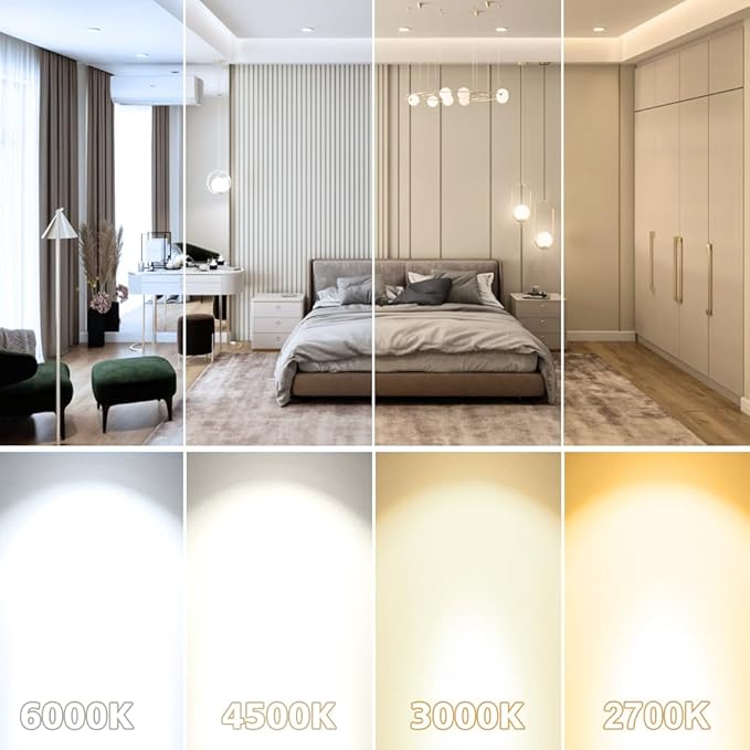 2 Inch LED Downlight, Recessed Lighting Dimmable Ceiling Light, 3W, 5500K Daylight White, CRI80 with LED Driver(35W Halogen Equivalent), 4 Pack