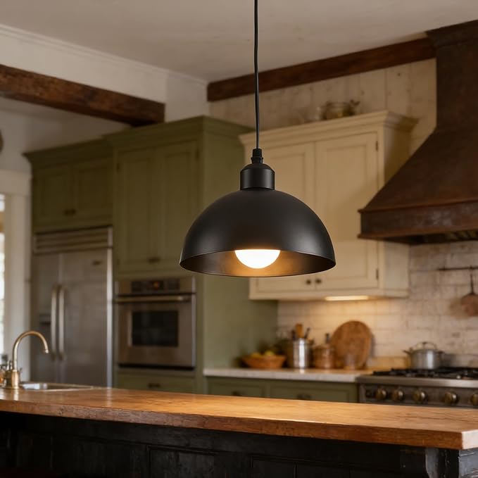 Farmhouse Pendant Lighting,Chandelier Industrial Pendant Light, Modern Kitchen Island Lights Fixtures Ceiling Hanging Dining Room Living Room