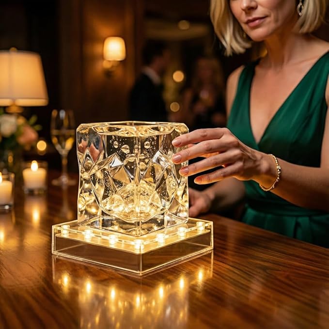 Simplelight 5 Inch Square LED Light Base - Perfect for Glass Art, Ideal Led Display for Vases, Centerpieces (5inch Square LED Vase Base Light, Soft White)