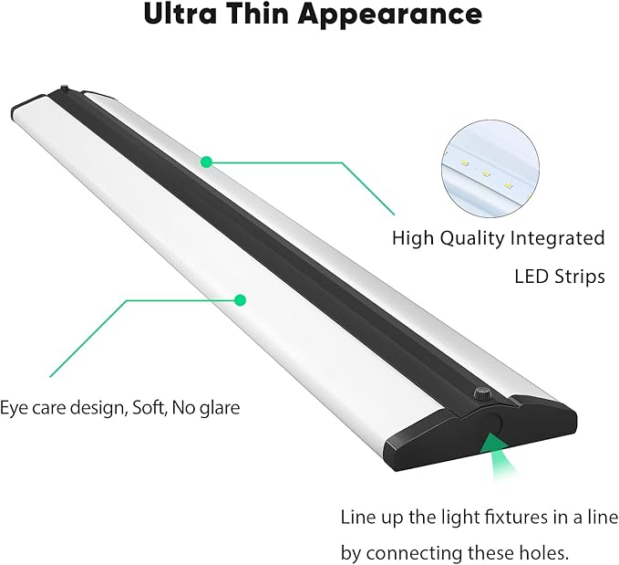 FAITHSAIL 8FT LED Shop Light, 110W LED Wraparound Ultra Slim Strip Lights, 12600 Lumens, 5000k Garage Lighting, 8 Foot Strip Light for Office, Workshop, Fluorescent Version Replacement, 4 Pack