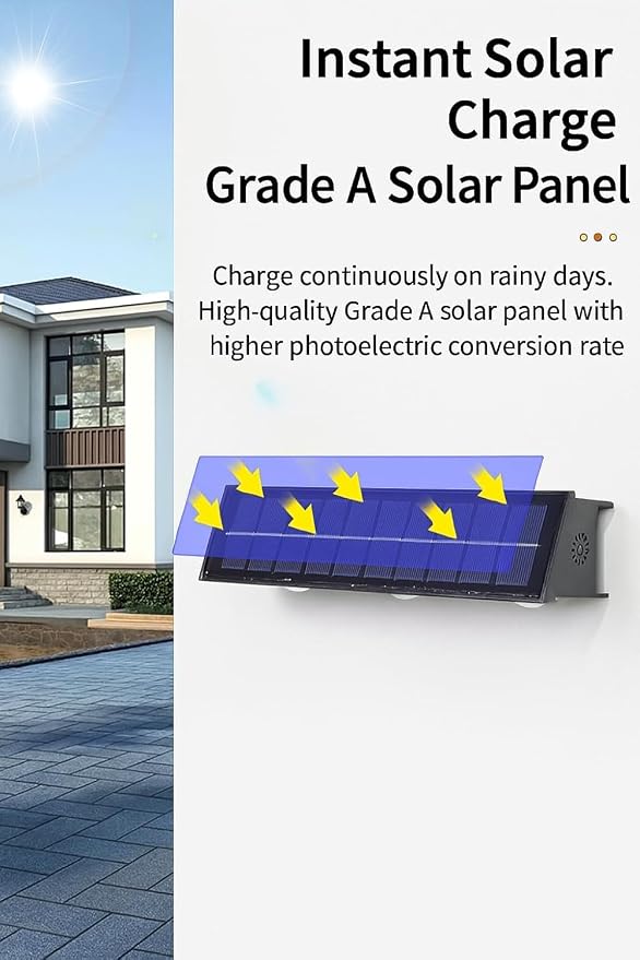 Solar Wall Lights Outdoor Waterproof 3 Pack, Up & Down Warm White LED Lighting, 12 Hours Dusk to Dawn Solar Fence Lights for Garden, Porch, Patio, Sconce, Garage, Pathway - Easy Install