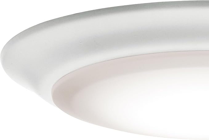 Kichler Gen I LED Downlight, 7.5" Ceiling Flush Mount Interior Dimmable Light, 2700K, (7.5" x 1.5"), White, 43846WHLED27 (Pack of 3)