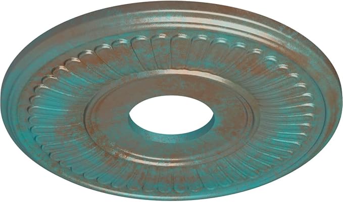 Ekena Millwork Berkshire Ceiling Medallion, Copper Green Patina