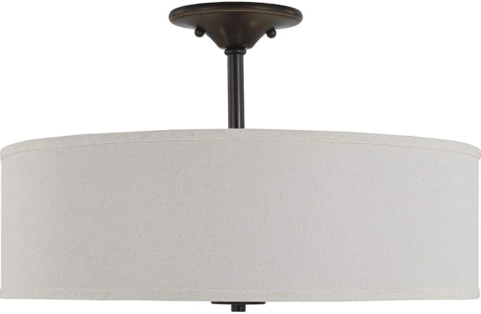 Progress Lighting Inspire Collection Antique Bronze Three-Light 18" Semi-Flush Mount, 11.50x18.00x18.00