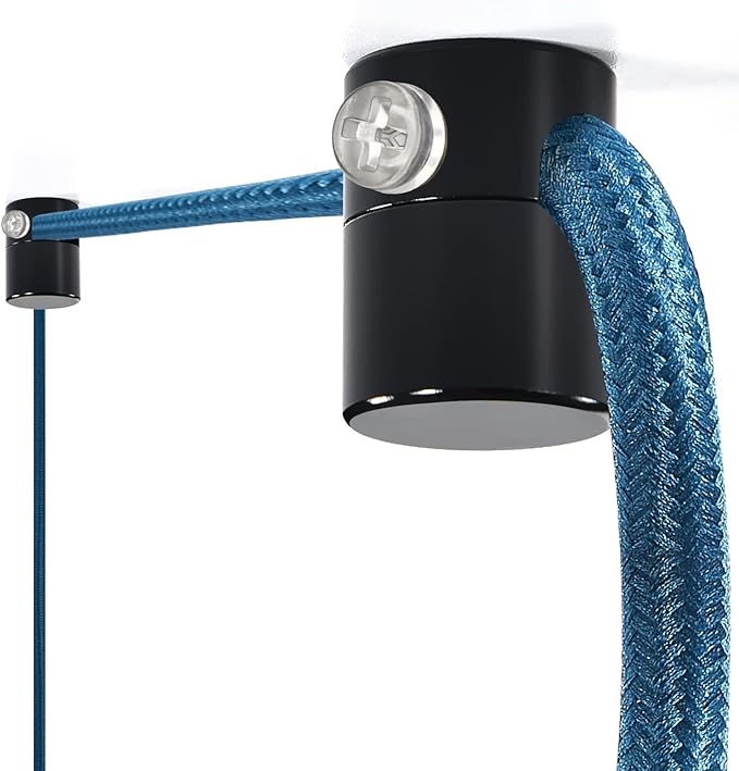 6 Pack Upgrade Ceiling Hooks for Hanging Lights, Black Swag Hooks for Ceiling Light, Aluminum Swag Hook Super Load, Modern Hook for Hanging Light Fixture,Pendant Lights Cord-Easy to Use