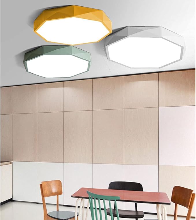 RCIDOS Modern Flush Mount Ceiling Light Acrylic Lamp Shade 36W 3596LM Dining Room Atmosphere Ceiling Light Minimalist Style 3 Color Dimming Lighting Fixtures for Entryway, Hallway, Balcony, Bedroom