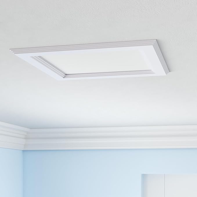 (OD 9.84" / ID 8.66") 15W Square LED Recessed Ceiling Light LED Downlight 130 Watt Equivalent 1400 Lumens 6000K Cool White with Open Trim,1Pack