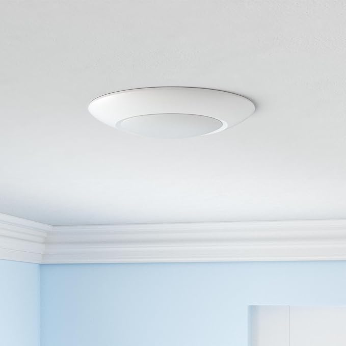 ZAGO 20 Packs 6 Inch LED Disk Light Surface Mount Low Profile Recessed Retrofit Ceiling Fixture for J Box, Dimmable, 15W=75W, 980LM, 5000K Daylight White, CRI>80, ETL Listed, Wet Location