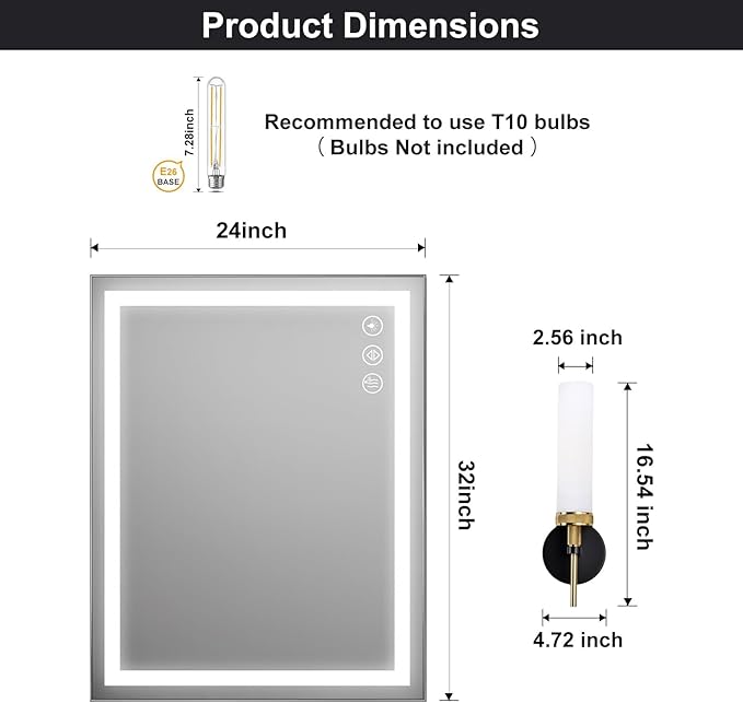 LaLuLa Wall Sconce Set of 2, Black and Gold Vanity Lights for Bathroom, Knurled Detail, Frosted Glass Cylinder Shade, E26 Base, Hardwired, Up or Down Mount, for Hallway, Bedroom, Living Room