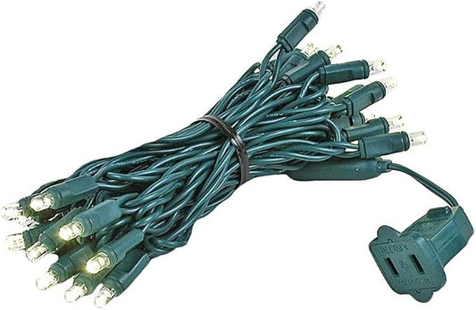 Novelty Lights 11.5 Feet 35 LED String Light, Warm White on Green Wire, 4" Spacing Short Fairy Lights, Connectable End-to-End, UL Listed for Indoor/Outdoor