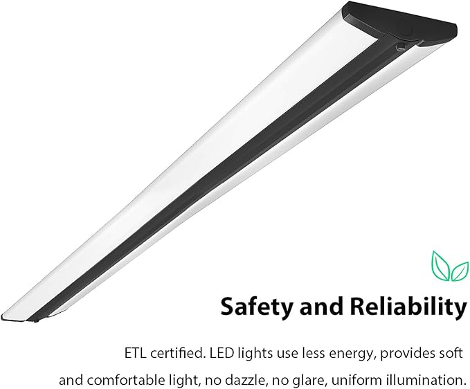 FAITHSAIL 8FT LED Shop Light, 110W LED Wraparound Ultra Slim Strip Lights, 12600 Lumens, 5000k Garage Lighting, 8 Foot Strip Light for Office, Workshop, Fluorescent Version Replacement, 4 Pack