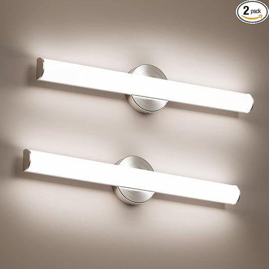 OOWOLF LED Bathroom Vanity Light 2Pack, 16W 24inch Bathroom Lights Fixture,1600LM Led Vanity Lights Bar, 4000K Natural White Bath Wall Lighting Fixture Sconce Indoor, Vanity Light Fixtures Over Mirror