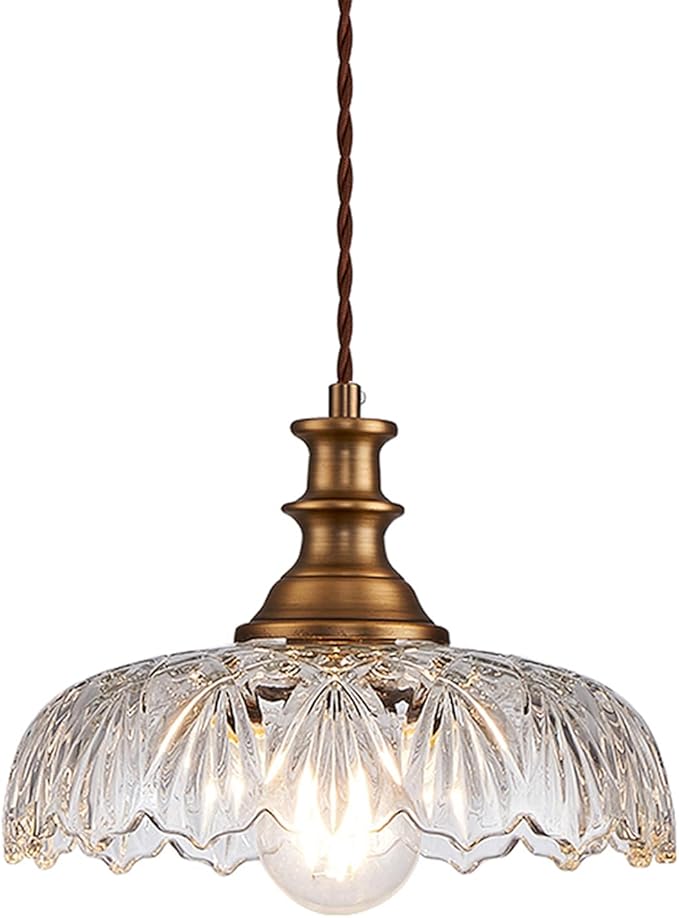 HDDFL Vintage Pendant Lights Fixture Modern Pendant Lighting Fixtures 11.8inch Hanging Lamp for Kitchen Island Bedroom Living Room Hallway