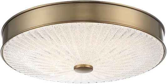 Minka Lavery 23963 11.75 in. 1-Light Aged Brass LED Flush Mount