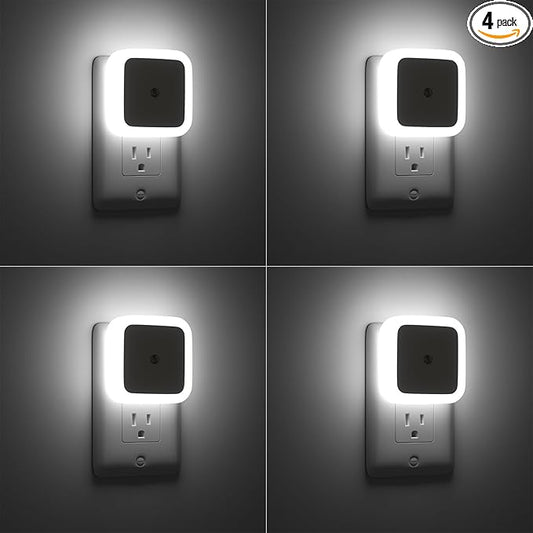 Sujeet Night Light, Night Lights Plug into Wall [4 Pack], Nightlight Led Night Light for Adults, Plug in Night Lights for Adults Bedroom Cool White