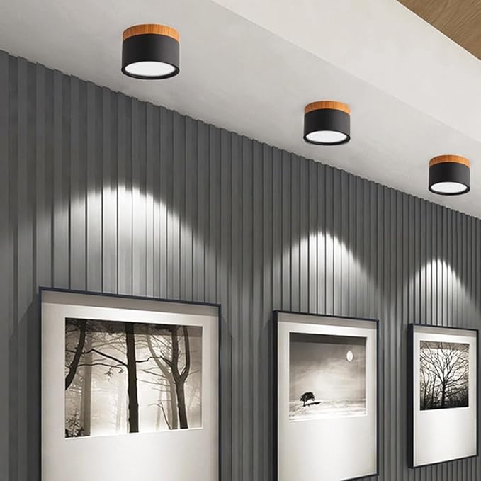 4.2-Inch Macaron Style Ceiling Light, Nordic Modern Ceiling Light Fixture, 15W LED Mini Cylinder Minimalist Close to Ceiling Lamp for Bedroom Hallway Entryway Kitchen Foyer Office