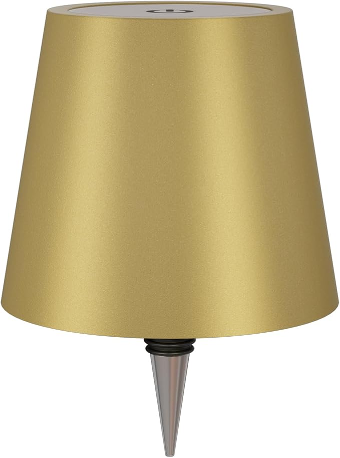 Wireless Bottle Lamp, Wine Bottle Lights with 3 Color Temperature, Rechargeable Stepless Dimming LED Bottle Lights for Liquor Bottles, Wireless Lamp for Bedroom Restaurant Bar-Gold Matte
