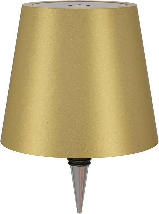 Wireless Bottle Lamp, Wine Bottle Lights with 3 Color Temperature, Rechargeable Stepless Dimming LED Bottle Lights for Liquor Bottles, Wireless Lamp for Bedroom Restaurant Bar-Gold Matte