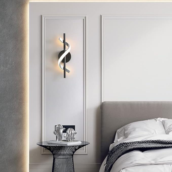 Modern Wall Sconces, 9W Wall Lighting Fixture Lamps LED Aluminum Wall Lamps for Bedroom Living Room Hallway Hotel Indoor (Warm White)