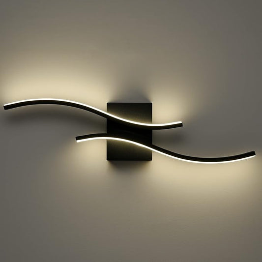 Modern Led Sconce Wall Lighting Indoor 24" Minimalist Industrial Black Wall Sconce Hardwire Wall Light for Small Space Bathroom Hallway Staircase Entryway