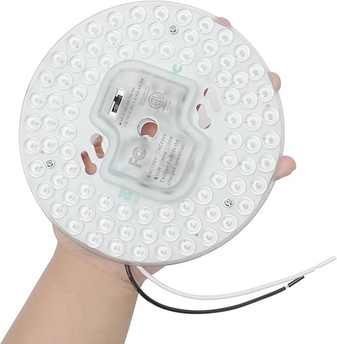 6.69'' LED Ceiling Fan Light Retrofit Kit 25W 3000LM Ceiling Light Replacement PCB Board 5CCT 3000K 3500K 4000K 5000K 6000K Adjustable 120V CRI90 Dimmable (25, watts)