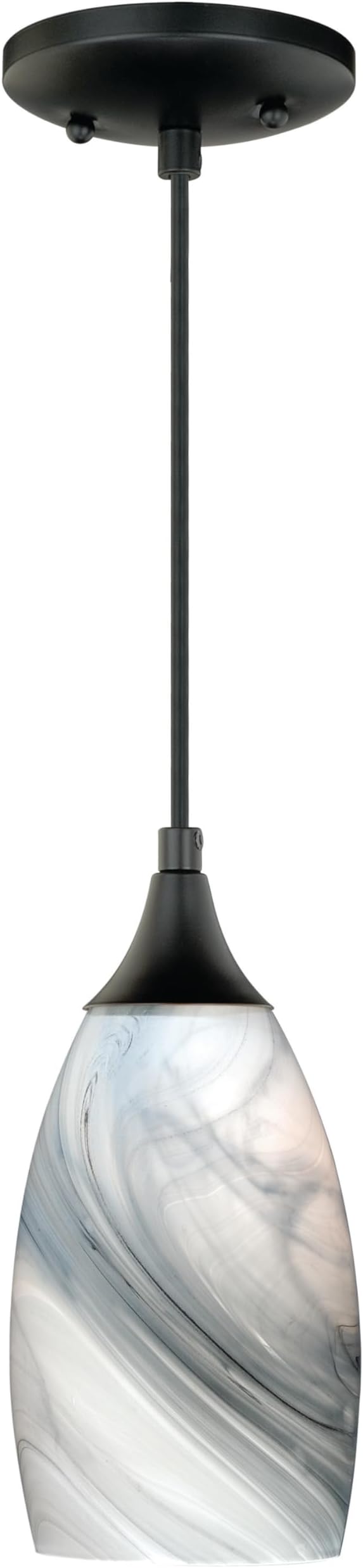 VAXCEL Milano Bronze Mini Pendant Ceiling Light Gray White Glass