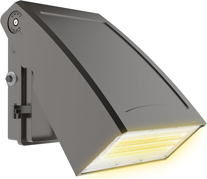 HYPERLITE LED Wall Pack Light: 40W 3000K Wall Pack Lights Outdoor with Dusk to Dawn Photocell, 5200lm ETL Listed Adjustable Full Cut Off Wall Packs for Porch Yard Barn Warehouse Garage