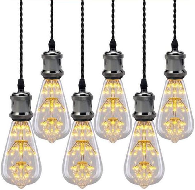 Kiven 3-Light H System Track Mini Pendant, Pearl Black Finish Lamp Holder Fitting, Rose Pendant Braided Fabric Flex Cord Length 31.5 in,TB0123-80CM