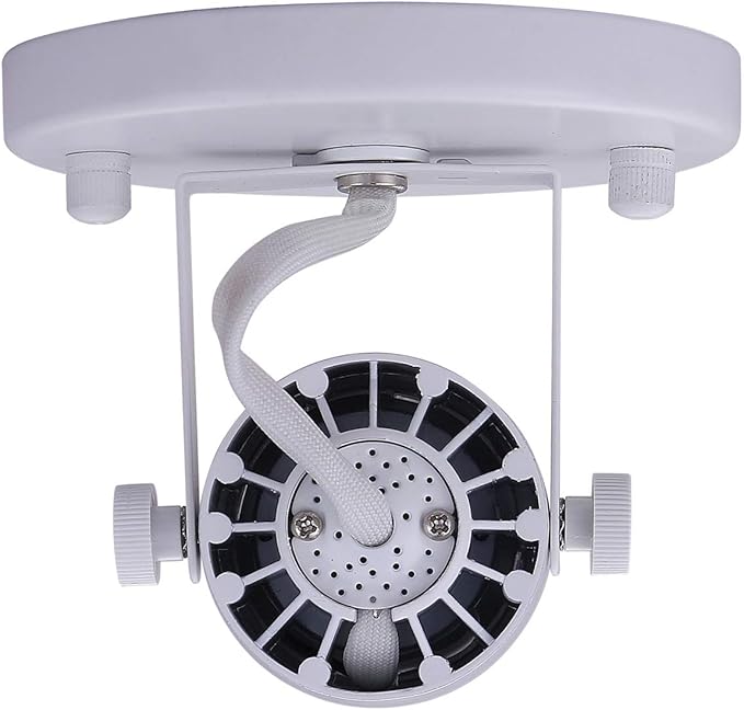 CLOUDY BAY LED Flush Mount Ceiling Spot Light,CRI90+ 8W 600lm 3000K Warm White Dimmable,Adjustable Tilt Angle Ceiling Light Fixture,White Finish