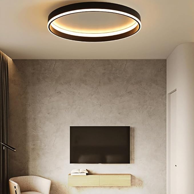 Minimalist Master Bedroom Ceiling Light, European Modern Living Room Flat Ceiling Lighting, Balcony Study Close To Ceiling Lamp Fixture, Side Emitting Design Saving Ceiling Lights, For Hallw
