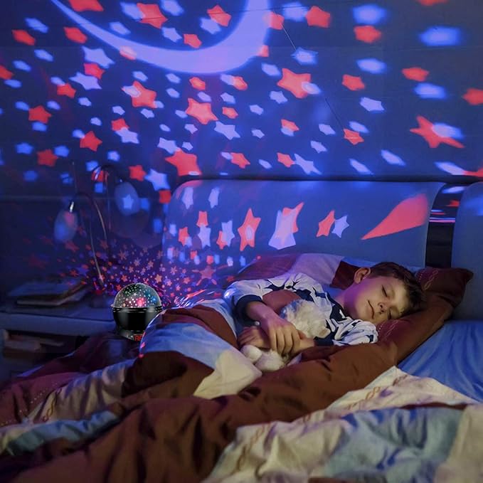Dinosaur Night Light Projector for Kids, 360° Rotating Dino Projection Lamp Star Projector for Bedroom Ceiling, Toddler Night Light with Timer, Birthday Gift for Boys, Dinosaur Toys for Kids Ages 3-5