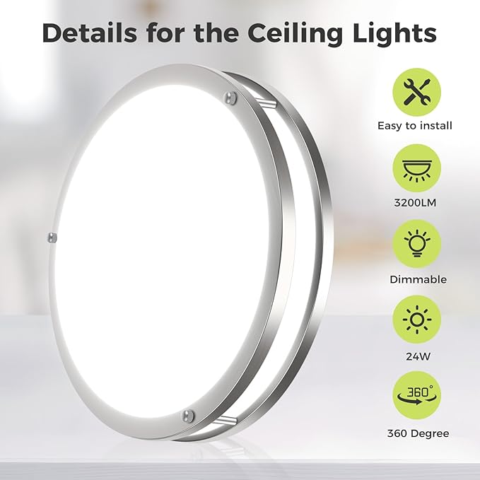 hepside 1 Pack Flush Mount Ceiling Light Fixture, Dimmable & 5CCT Ceiling Light Black, 10inch 15W 3000K 3500K 4000K 5000K 6500K Adjustable Ceiling Lamps for Kitchen Bathroom Bedroom Hallway