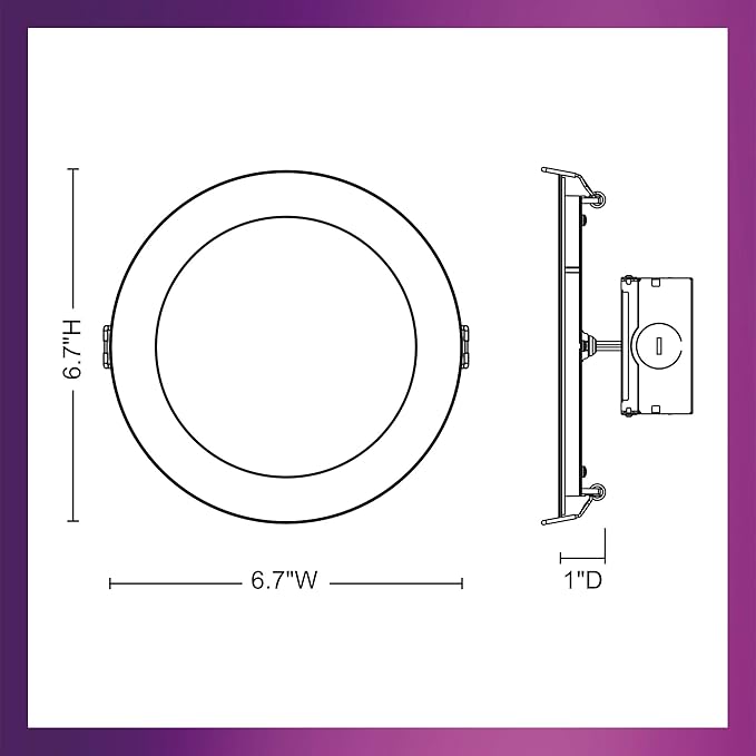 PHILIPS LED 60W Slim 6-inch Canless Downlight 2-Pack Selectable White Multi-CCT 1000 Lumen (11.5W = 60W) Dimmable No Housing Required